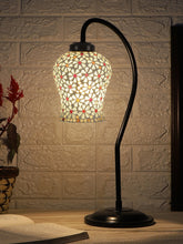 Multicolor Mosaic Glass Curvy Table lamp with Iron Base (EN16)